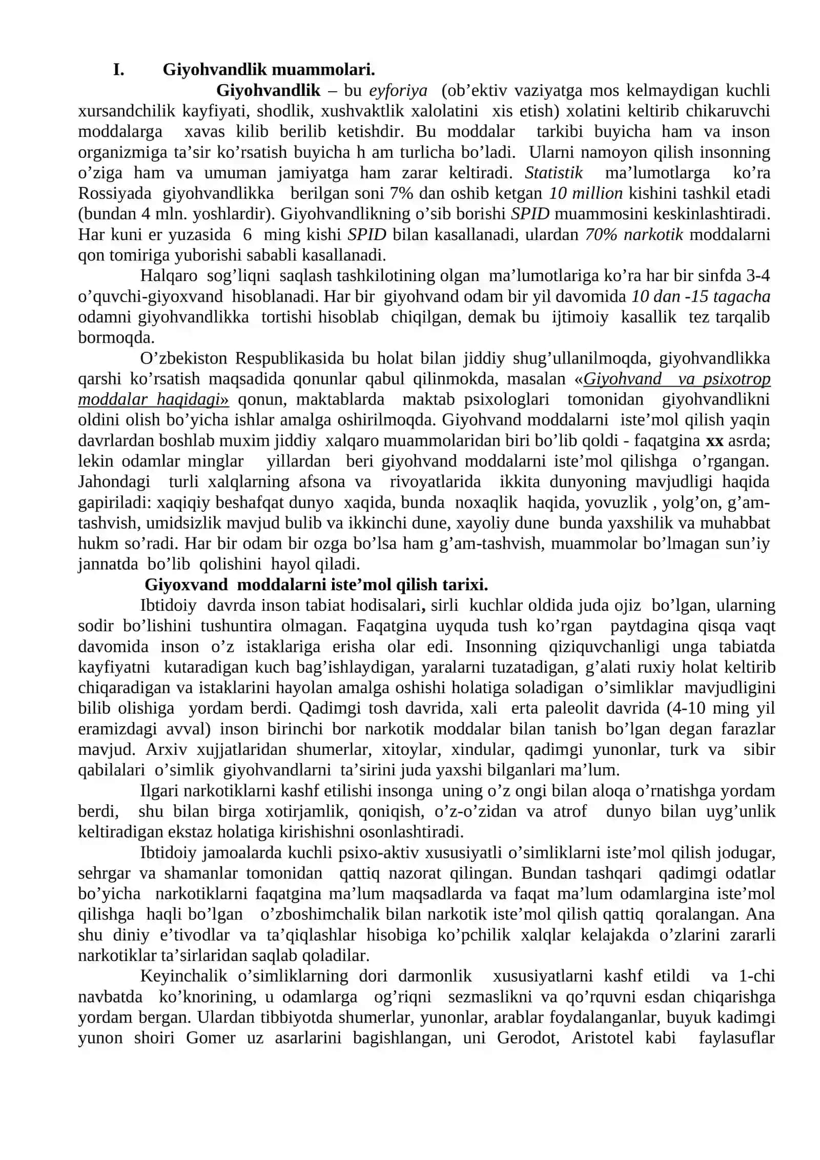 Giyohvandlik ijtimmoiy pedagogikada muammo sifatida 2
