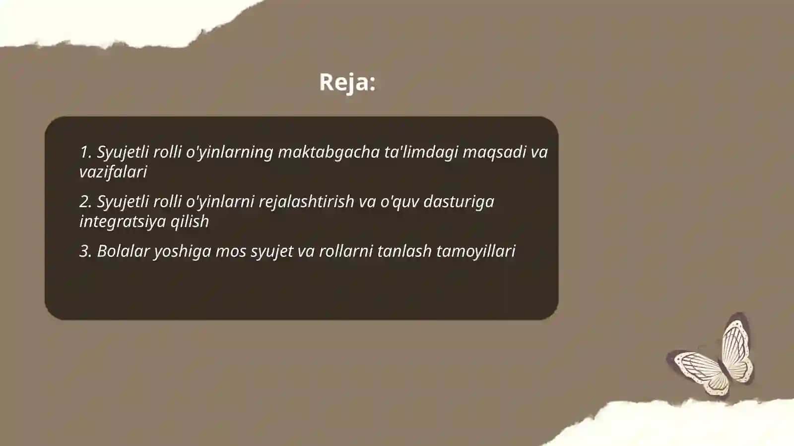 Syujetli rolli oyinlar va sahnalashtirish mahorati 2