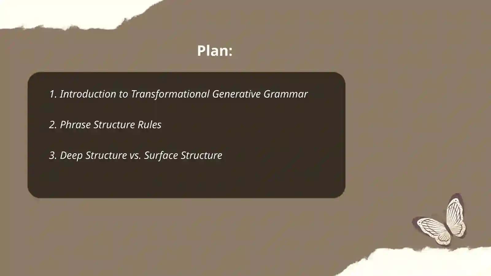 Transformational generative grammar 2