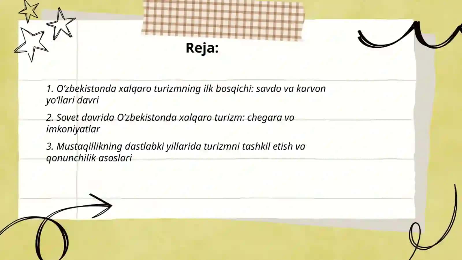 O’zbekistonda xalqaro turizmning rivojlanish bosqichlari 2