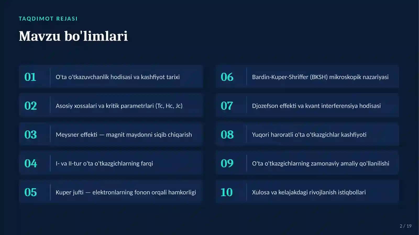 fizika fanidan prizintatsiya ,mavzu 'ota o'tkazuvchanlik 2