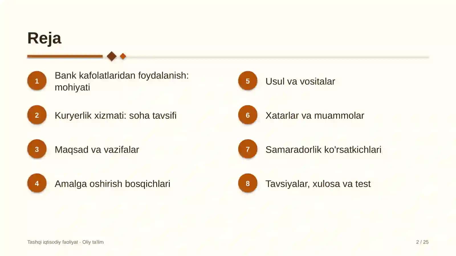 Kuryerlik xizmatida bank kafolatlaridan foydalanish 2
