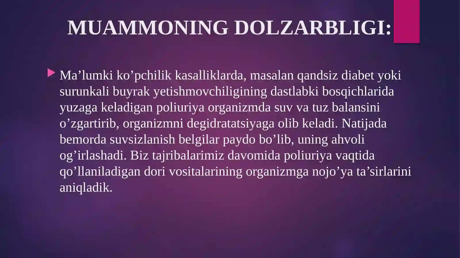 POLIURIYA VAQTIDA QO’LLANILADIGAN DORILARNING NOJO‘YA TA‘SIRLARI 2