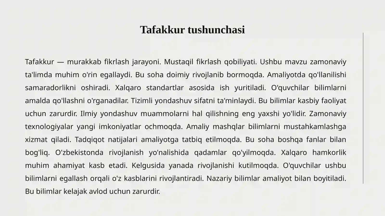 Tafakkur va Mustaqil Fikrlash 2