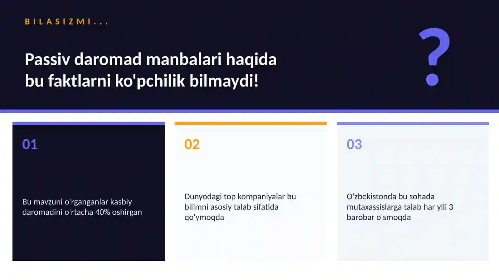 Passiv daromad manbalari 2