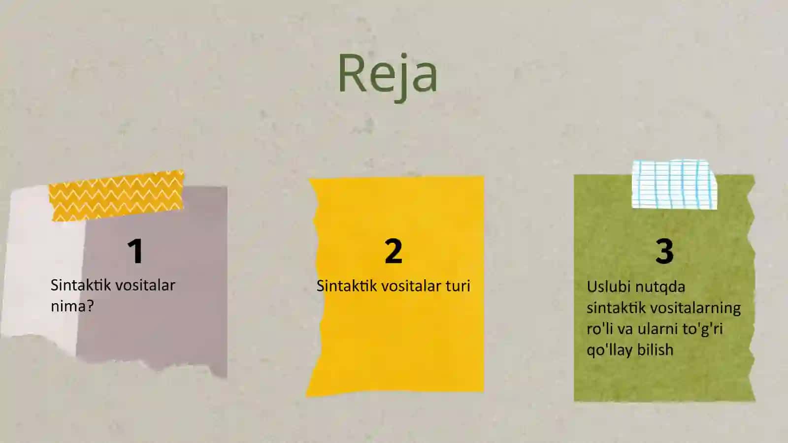 Sintaktik vositalarni uslubiy nutqda qo'llash 2