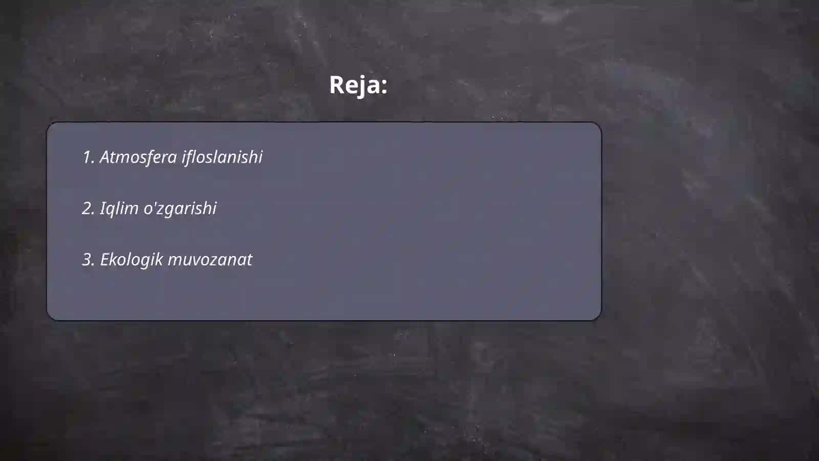 Atmosfera ifloslanishi 2
