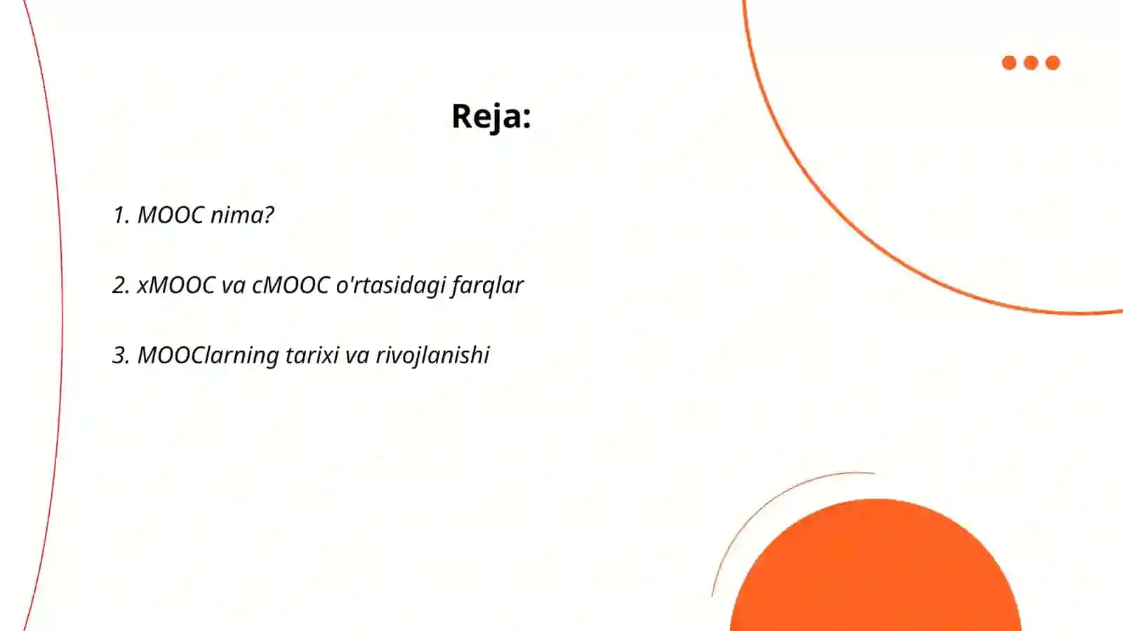 Zamonaviy ta'lim modellari (Ommaviy ochiq onlayn kurslar; xMOOC, cMOOC) 2