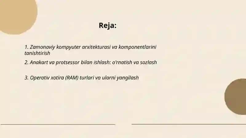 Zamonaviy kompyuter texnik qurilmalari bilan ishlash 2