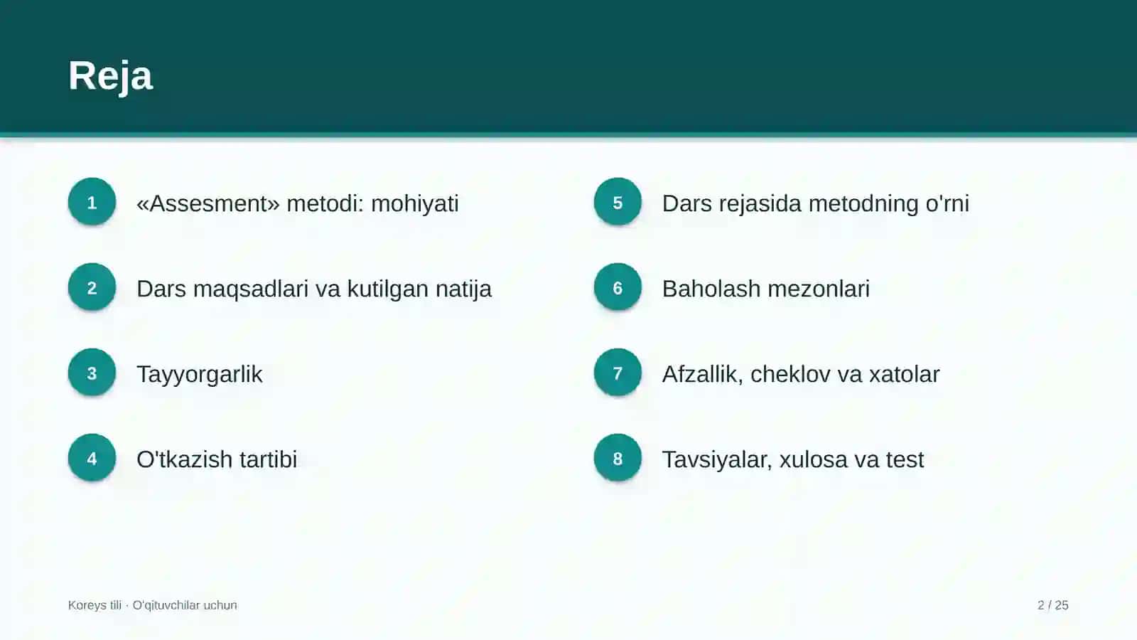 koreys tili darslarida assesment metodidan foydalanish 5223 2