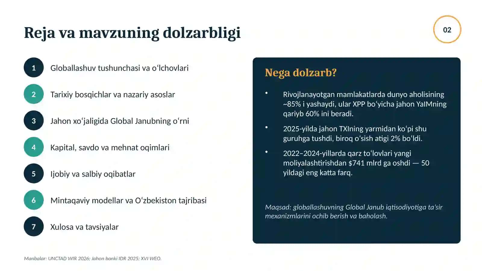 dunyo iqtisodiyotida globallashuv jarayoni mavzusida ppt 2