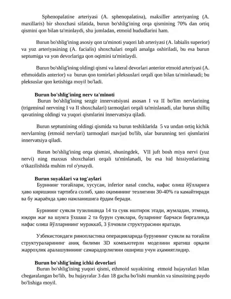Burun bo‘shlig‘i ichki va tashqi tuzilishi 2