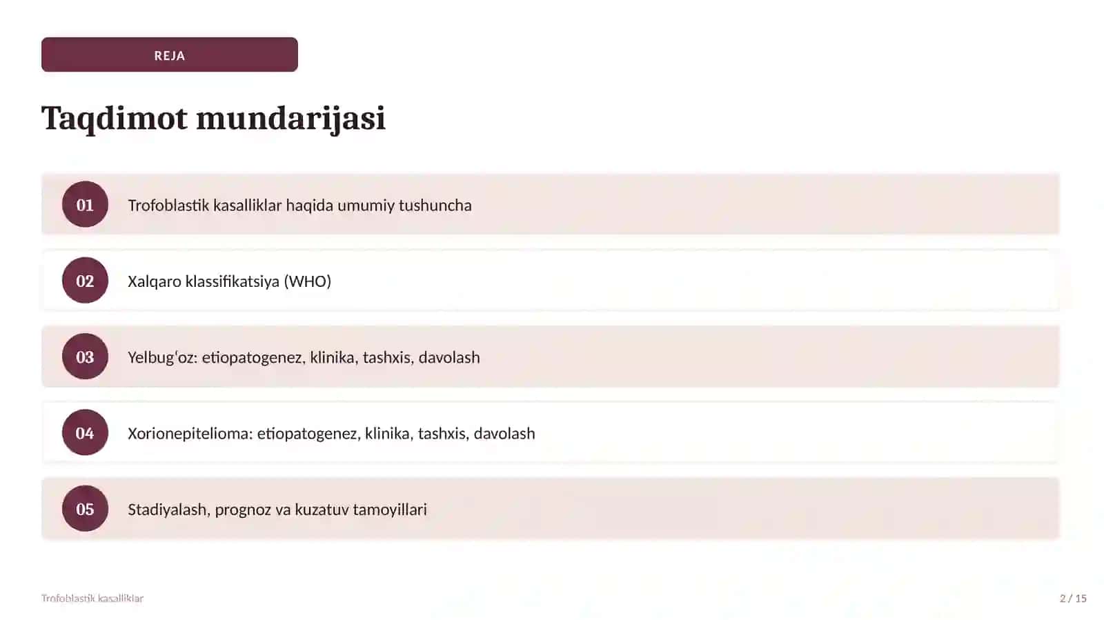 AKUSHERLIK VA GINEKOLOGIYA 2