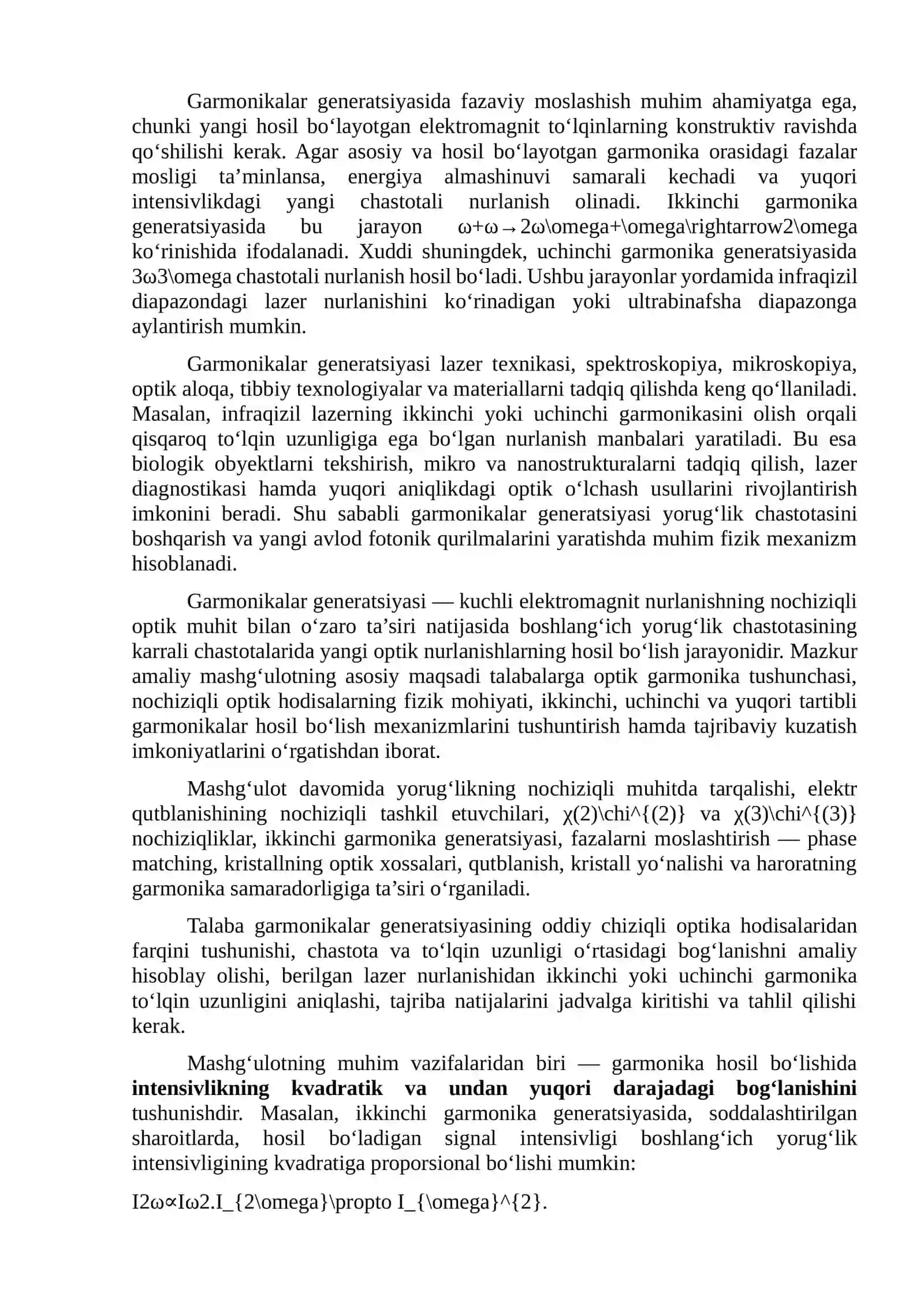 GARMONIKALAR GENERATSIYASI 2