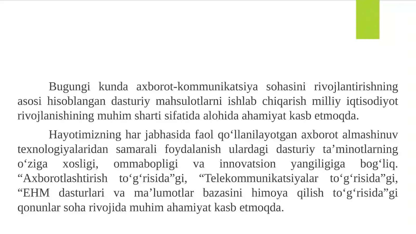Axborot-kommunikatsiya sohasi mahsulotlari 2