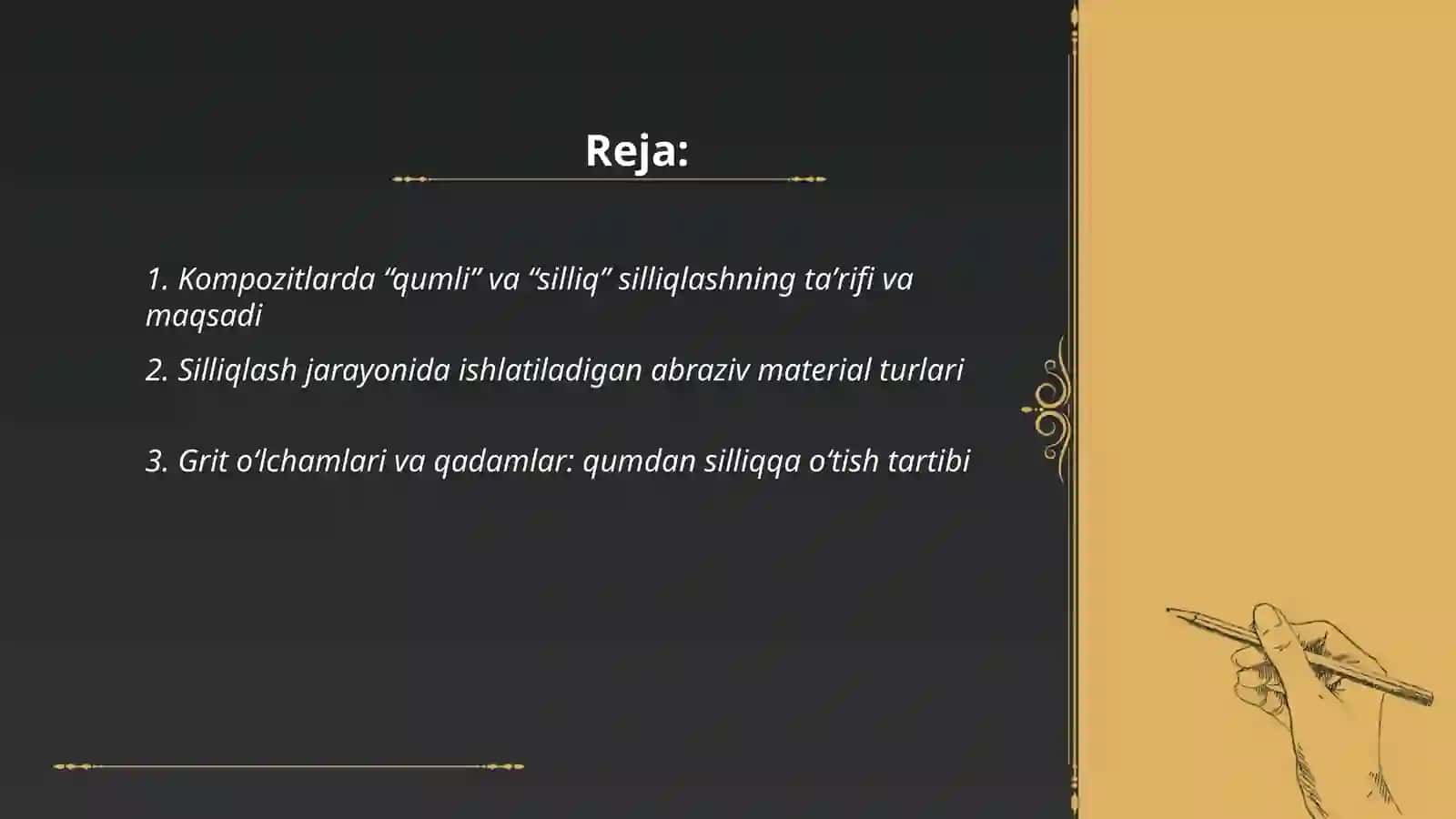 Kompozitlarni “qumli” va “silliq” silliqlash texnikasi 2