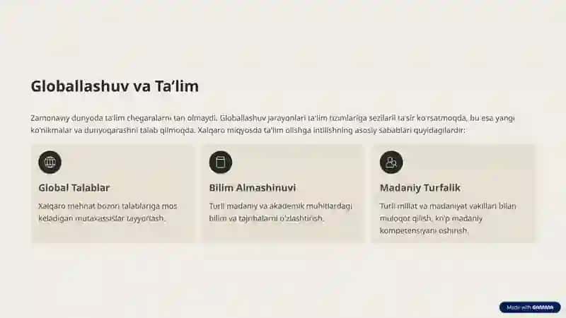 Globallashuv va Ta’lim 2