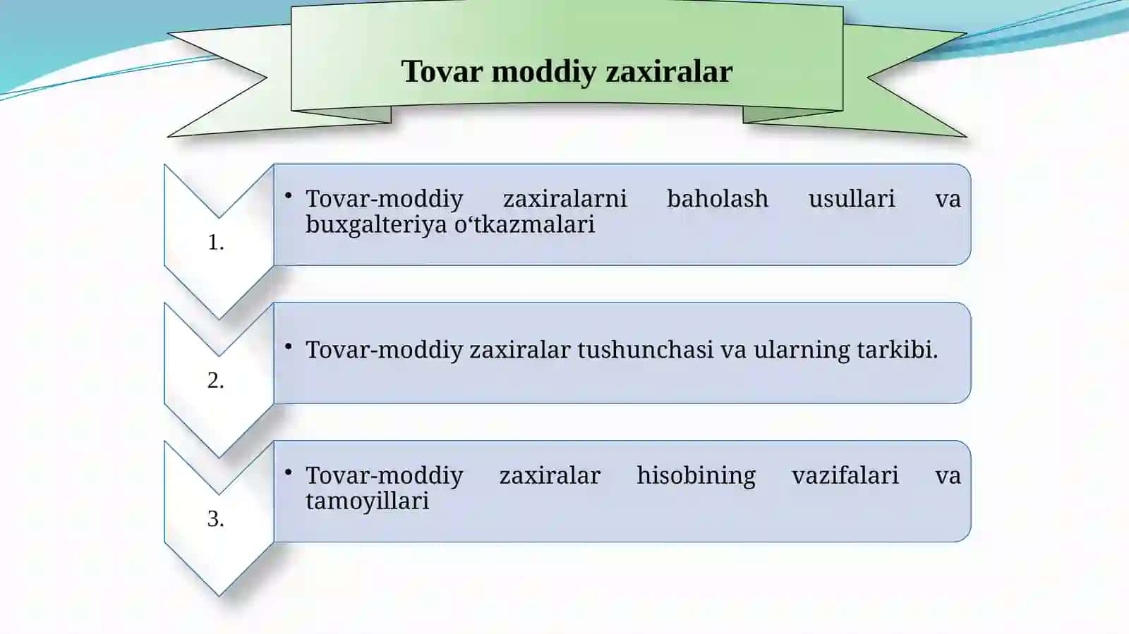 Tovar moddiy zaxiralar 2