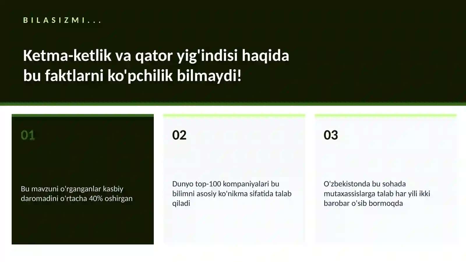 Ketma-ketlik va qator yig'indisi 2