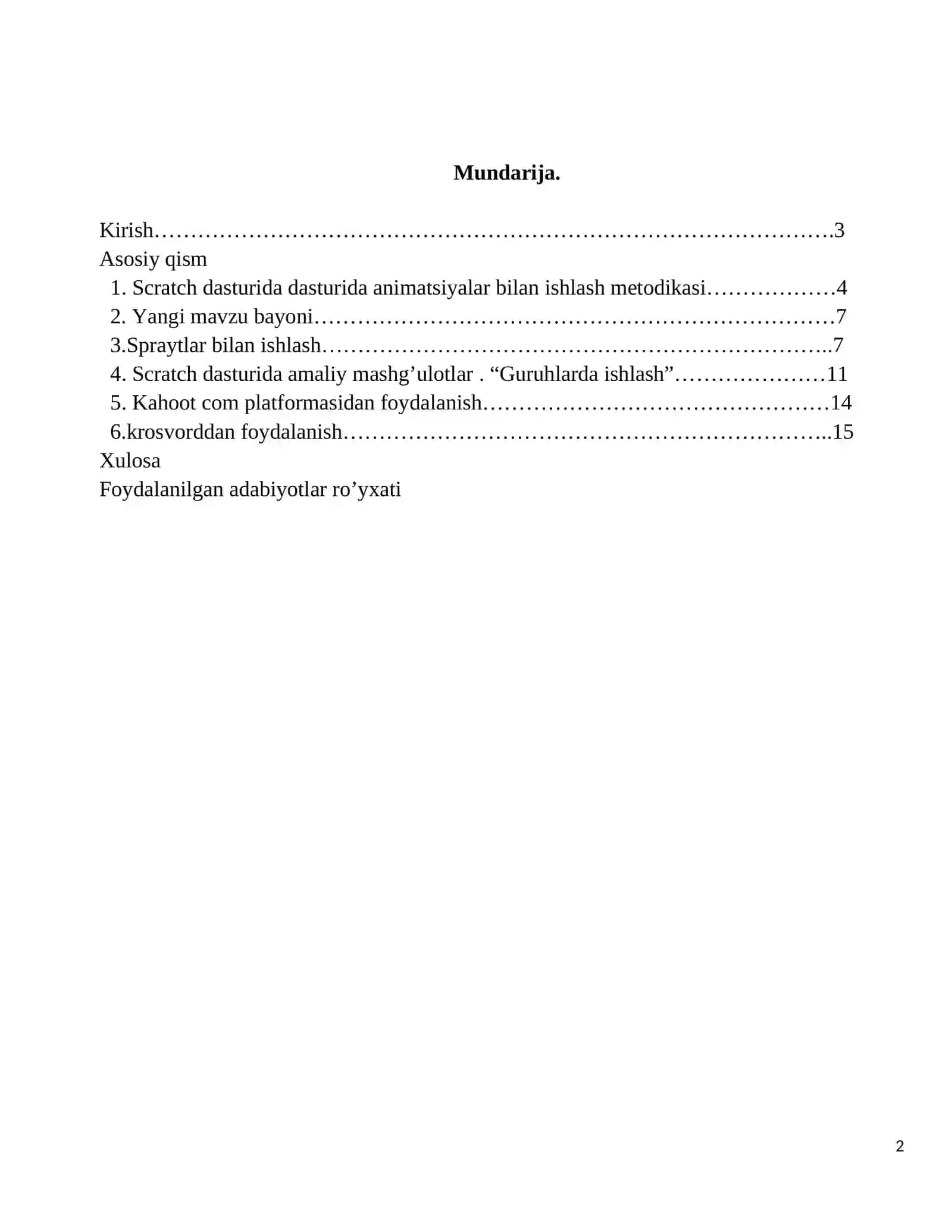 Mikrodars ishlanmasi 2