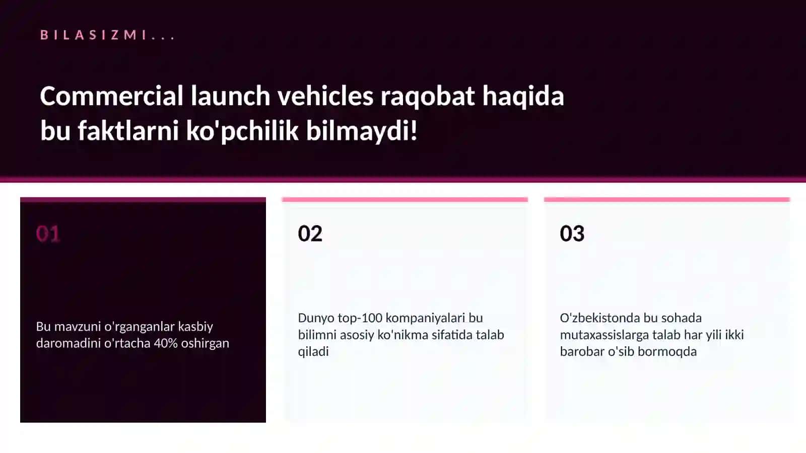 Commercial launch vehicles raqobat 2