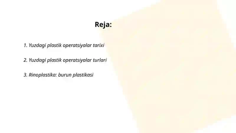Yuzdagi plastik operatsiyalar xususiyatlari 2