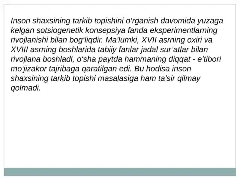 Shaxs shakllanishi gata’siretuvchi omillar 2