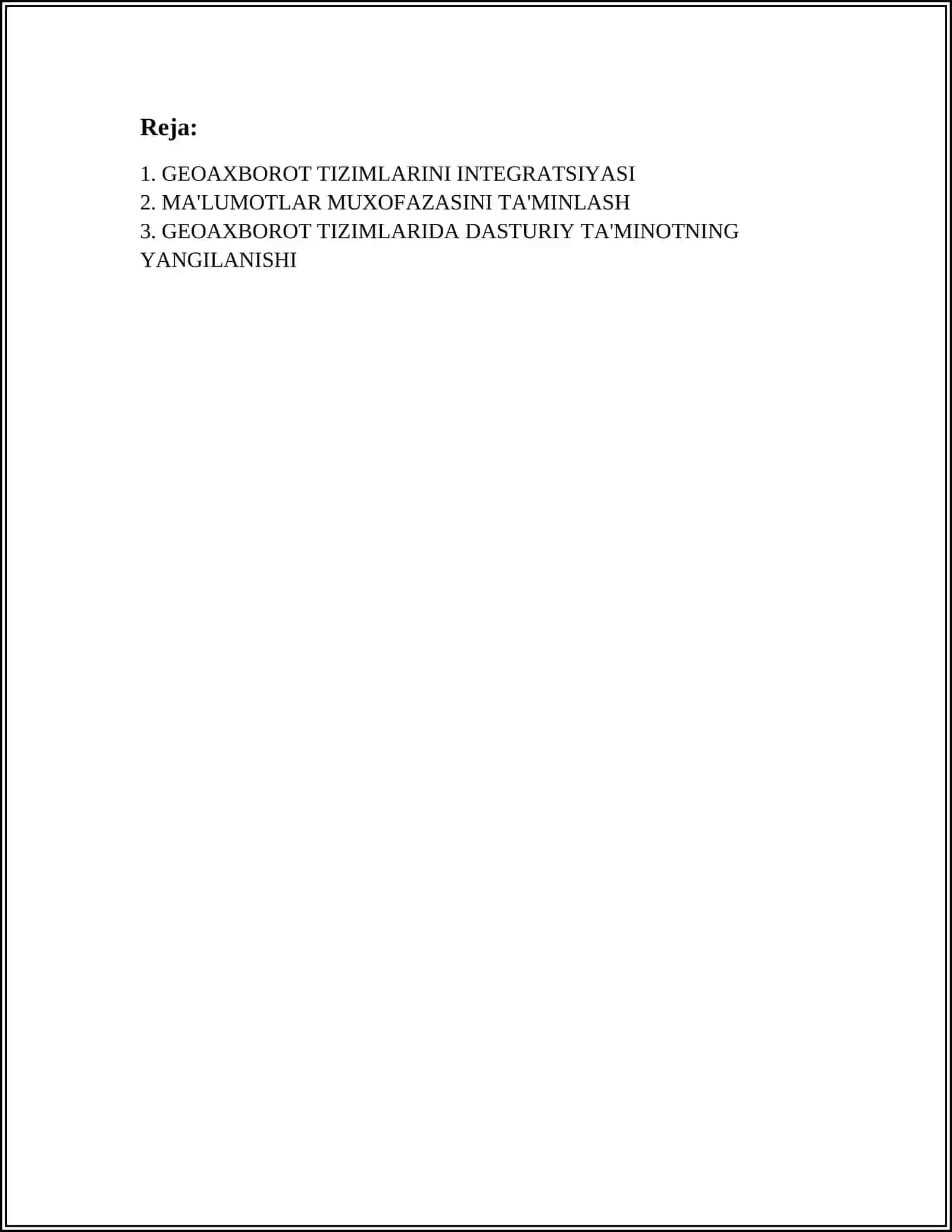 GEOAXBOROT TIZIMLARINI INTEGRATSIYASI 2