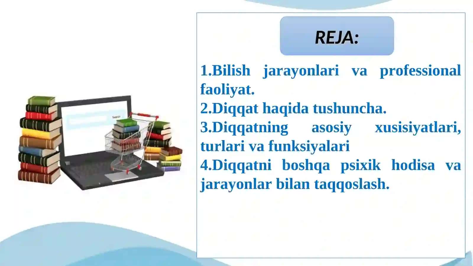 Bilish jarayonlarining qisqacha tasnifi 2