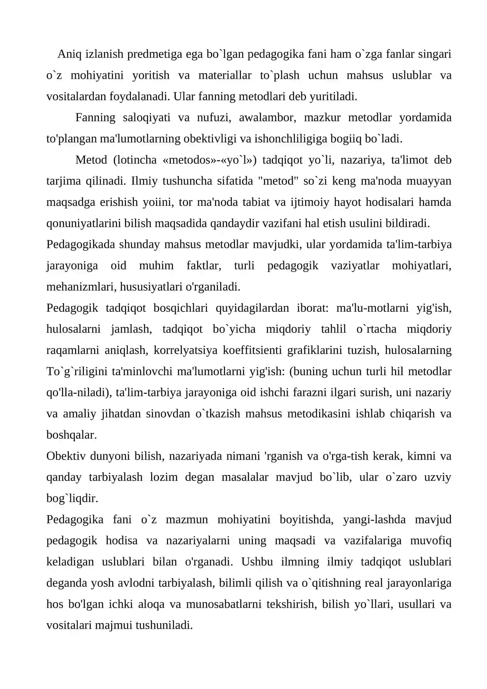 PЕDAGOGIKA FANINING ILMIY-TADQIQOT METODLARI 2