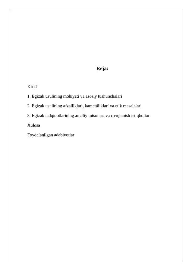 Egizaklar usulini chuqurroq tushuntirib bering (misollar bilan) 2