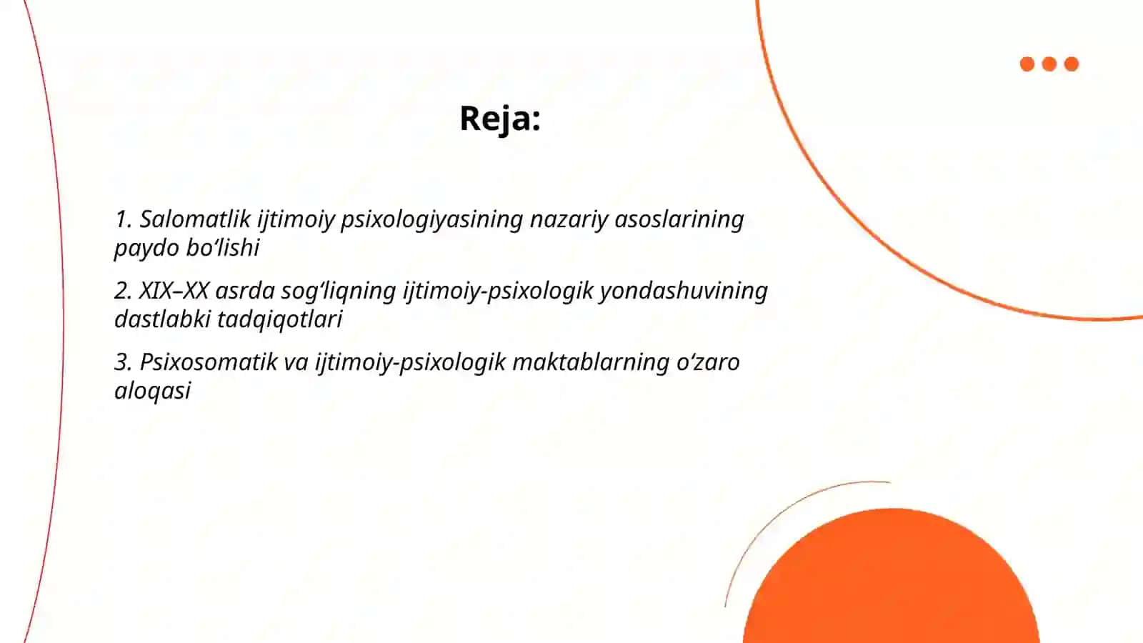 Salomatlik ijtimoiy psixologiyasi shakllanishi tarixi Abduvohidova shahzoda 2