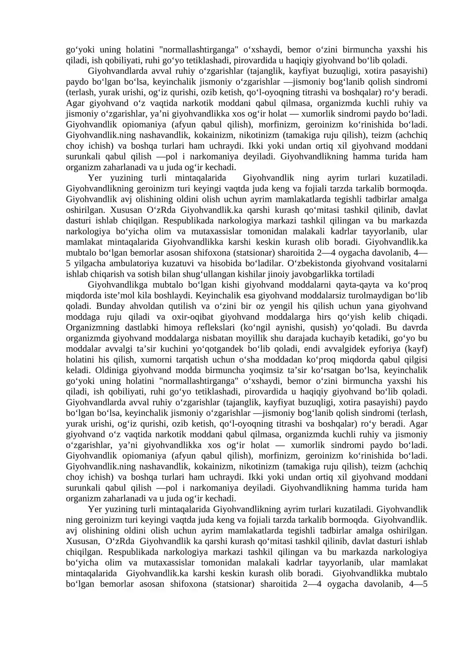 Giyohvandlik – bolalar deviant xulqining shakllaridan biri sifatida 2