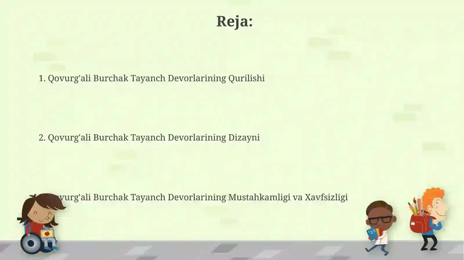 Qovurg'ali Burchak Tayanch Devorlar 2