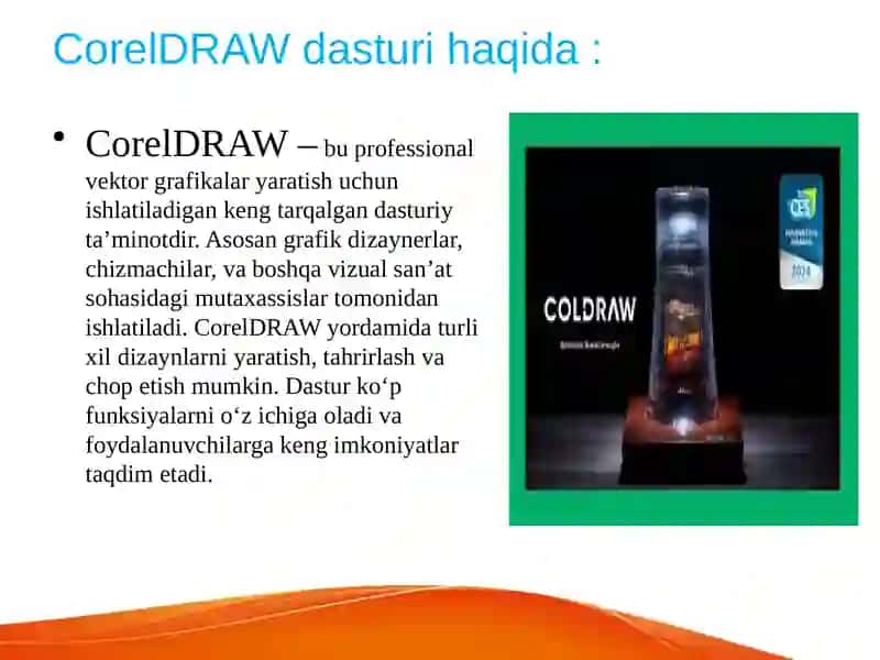 CorelDRAW dasturi 2