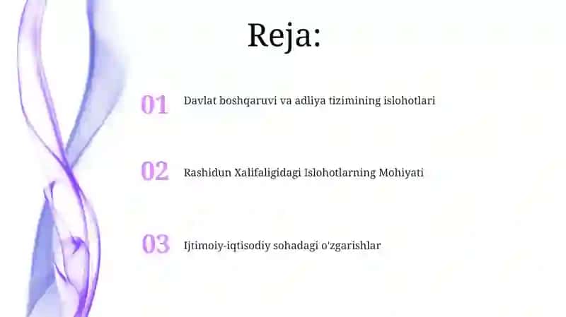 Rashidun Xalifaligidagi Islohotlarning Mohiyati 2