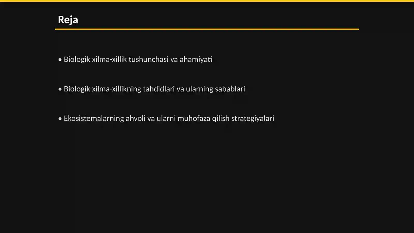 Biologik xilma-xillikni saqlashning dolzarb masalalari 2