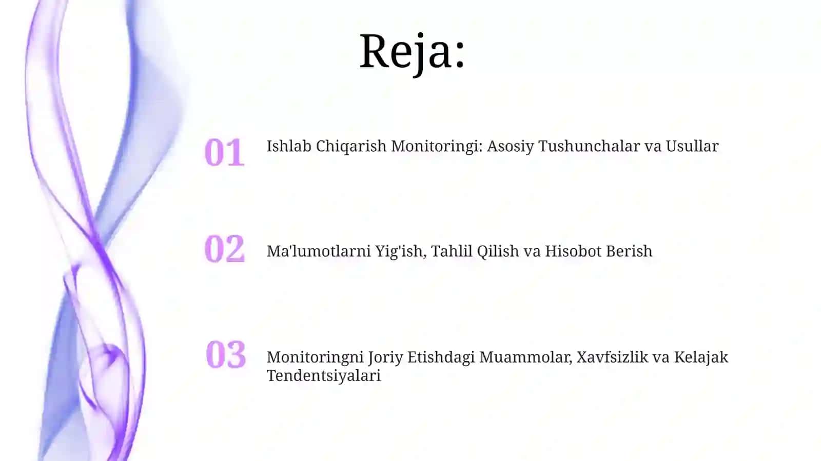 Ishlab Chiqarish Monitoringi: Asosiy Tushunchalar va Usullar 2
