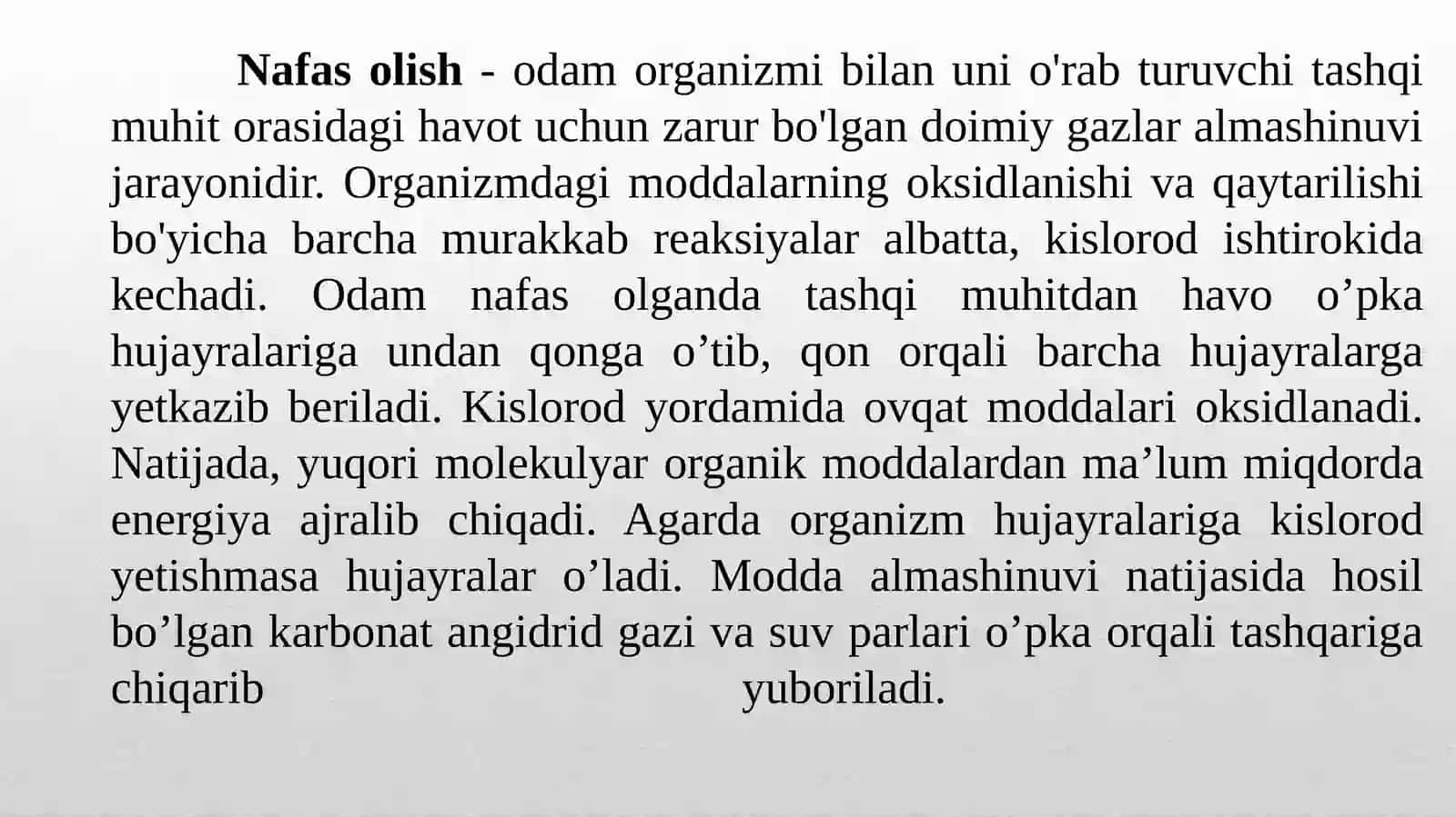 Nafas sistemasining yosh xususiyatlari va gigiyenasi 2