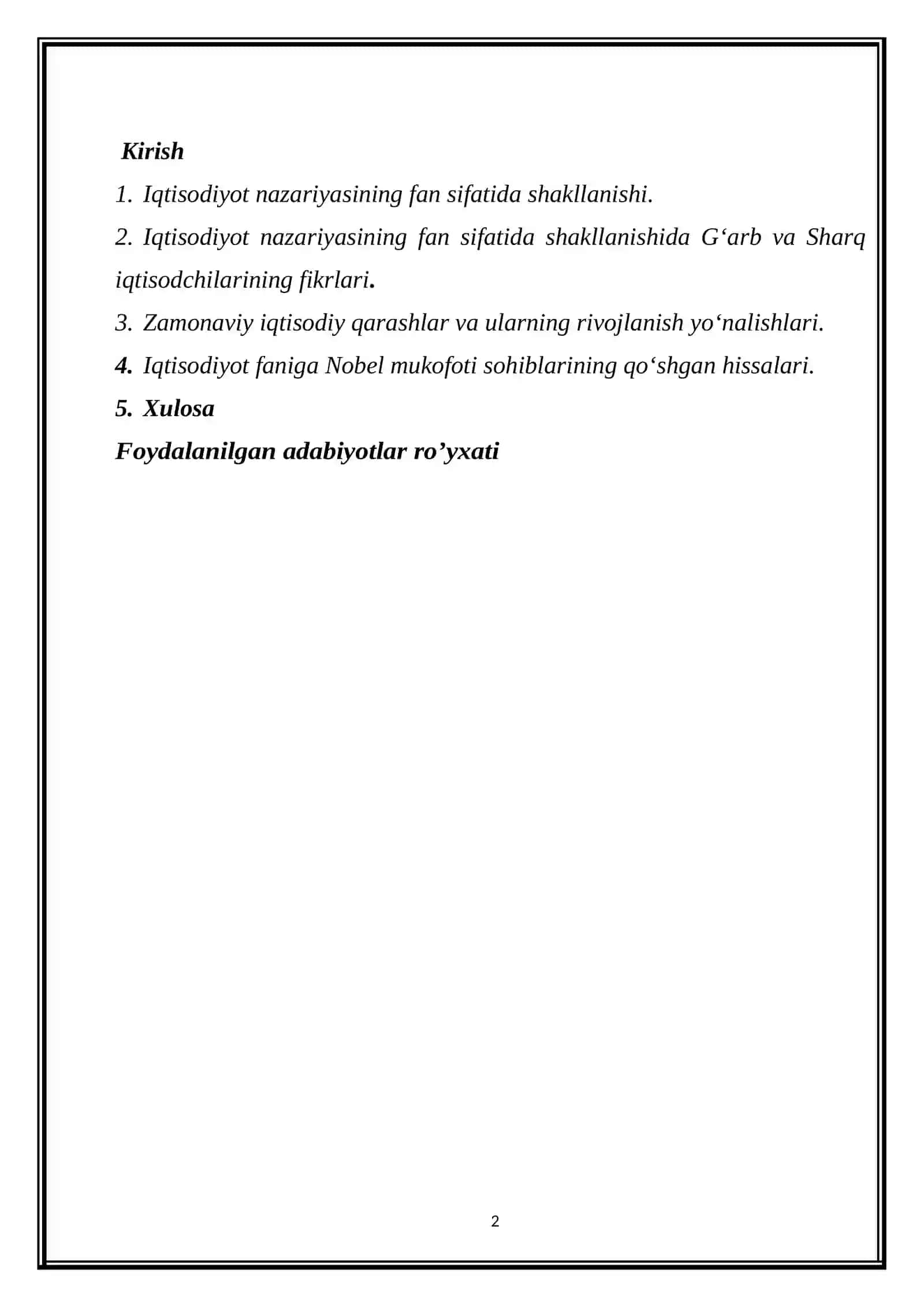 IQTISODIYOT NAZARIYASINING FAN SIFATIDA SHAKLLANISHI 2