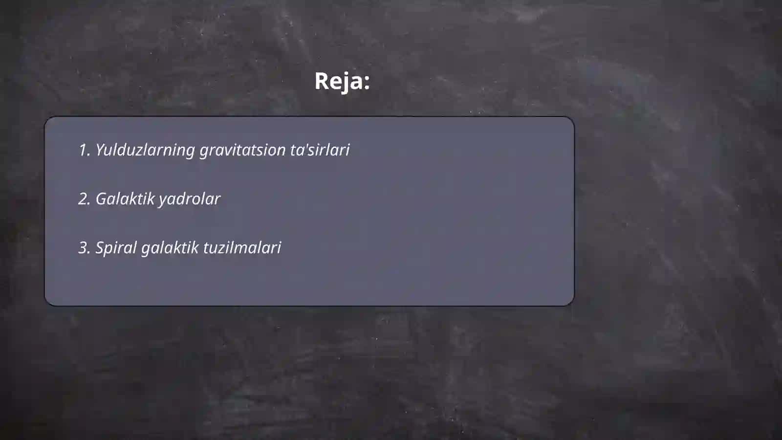 Yulduzlarning gallaktik konsentratsiyasi 2