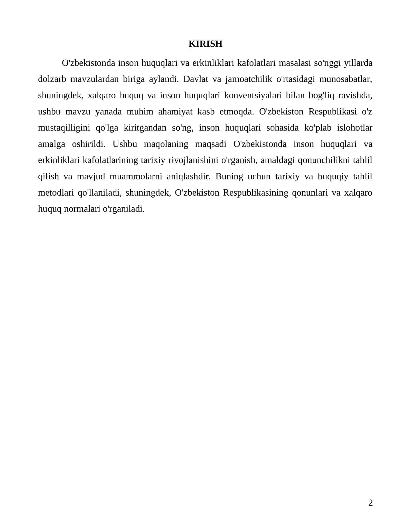 O'zbekistonda inson huquqlari va erkinliklari kafolatlari 2