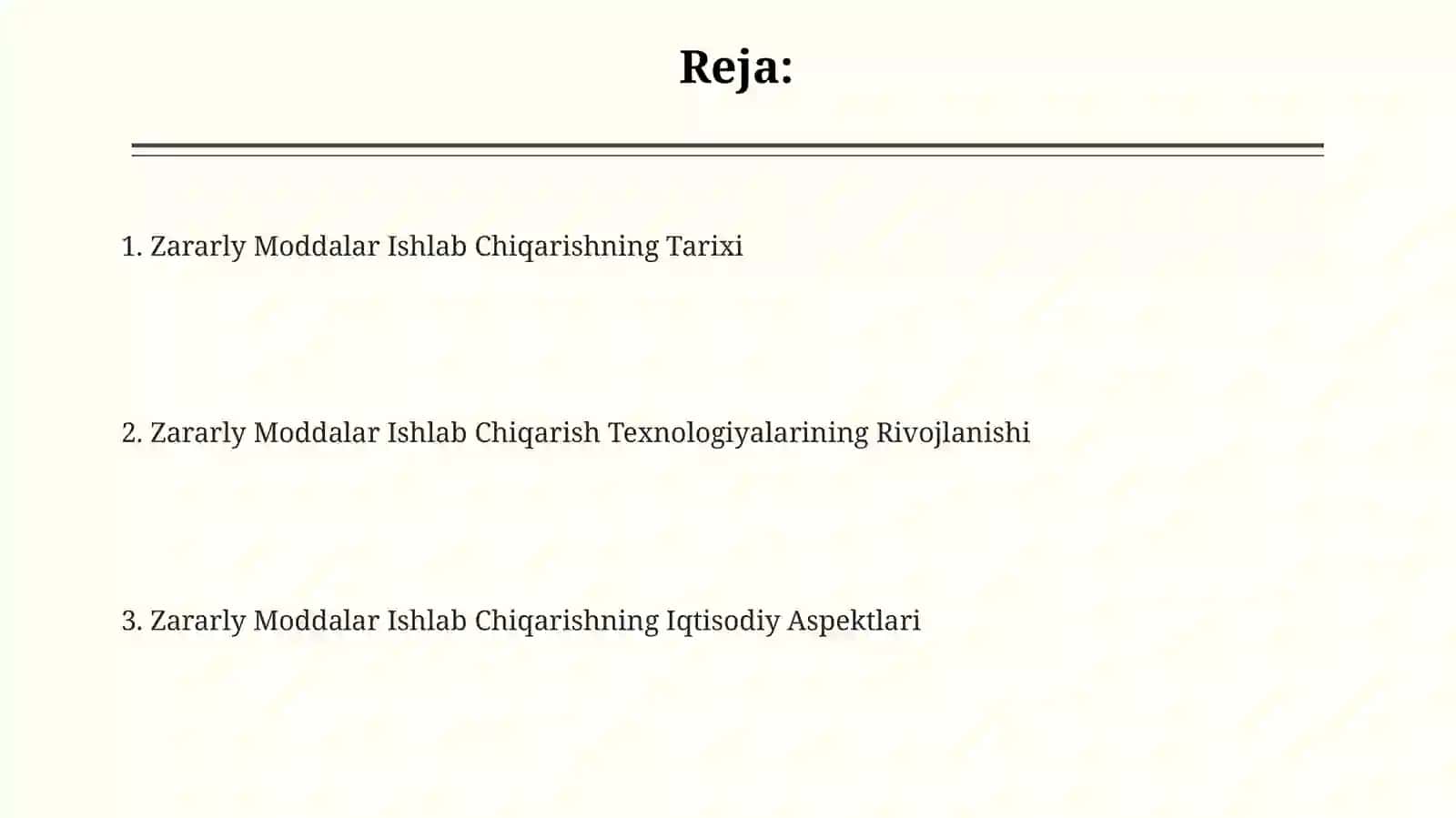 Zararly Moddalar Ishlab Chiqarish 2