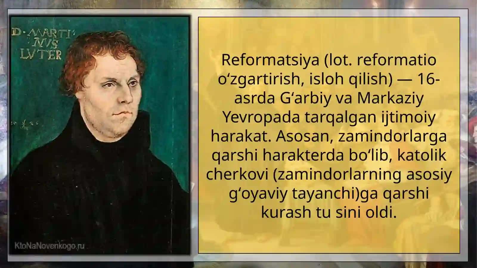 YEVROPADA REFORMATSIYA 2