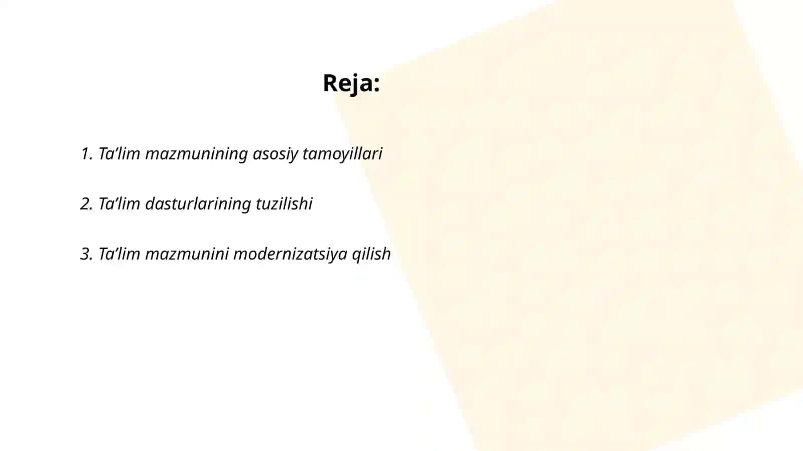 Taʼlim mazmuni 2
