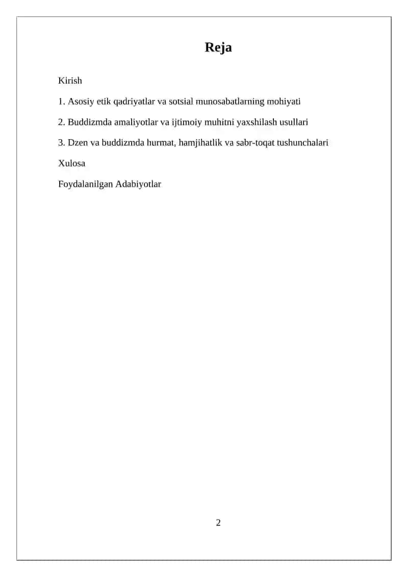 DZEN VA BUDDIZMDA SATSIAL MUNOSABATLAR 2