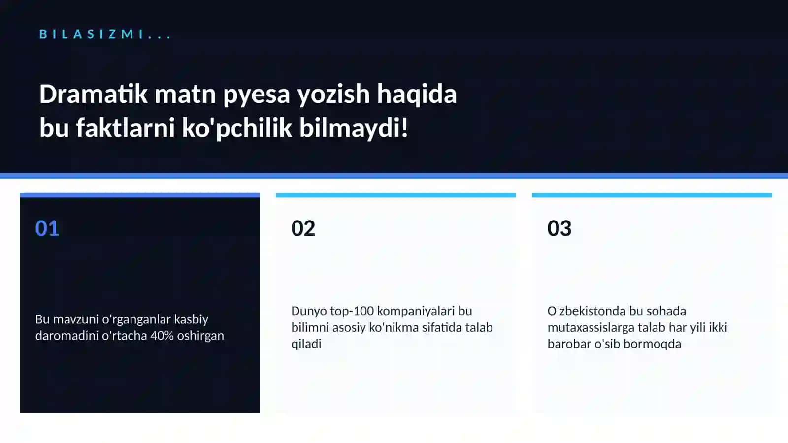 Dramatik matn pyesa yozish 2