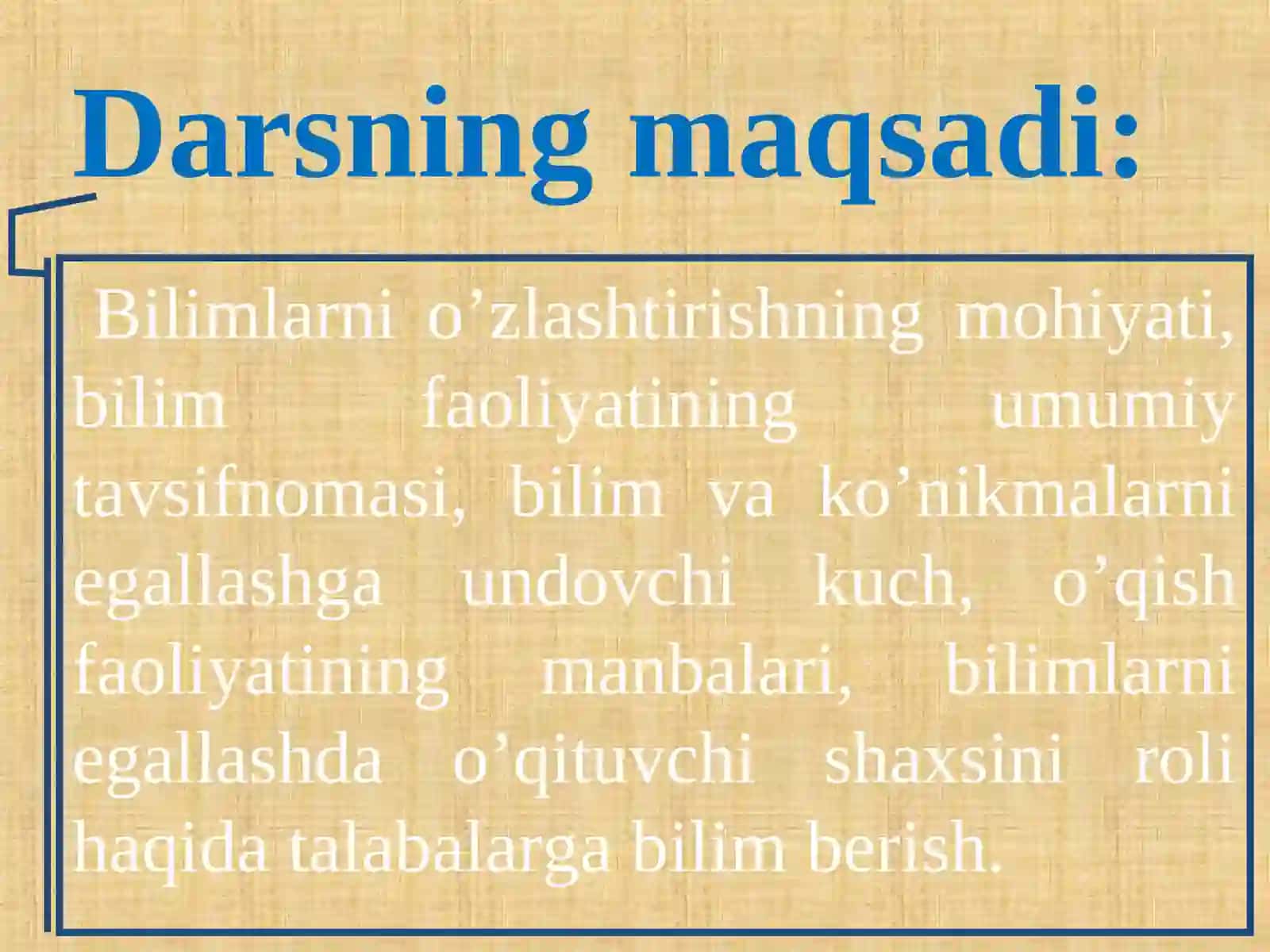 Та’лимни ва билимларни ўзлаштиришни бошқариш психологияси 2