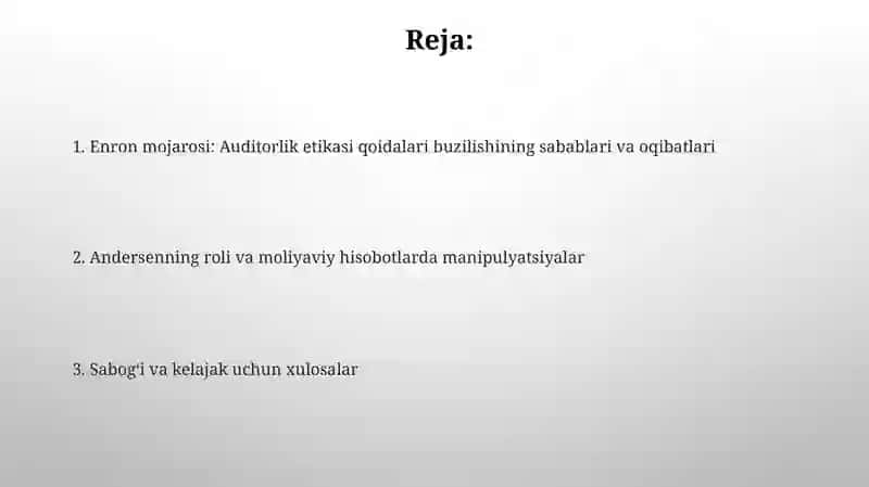Enronning auditorlik etikasi 2