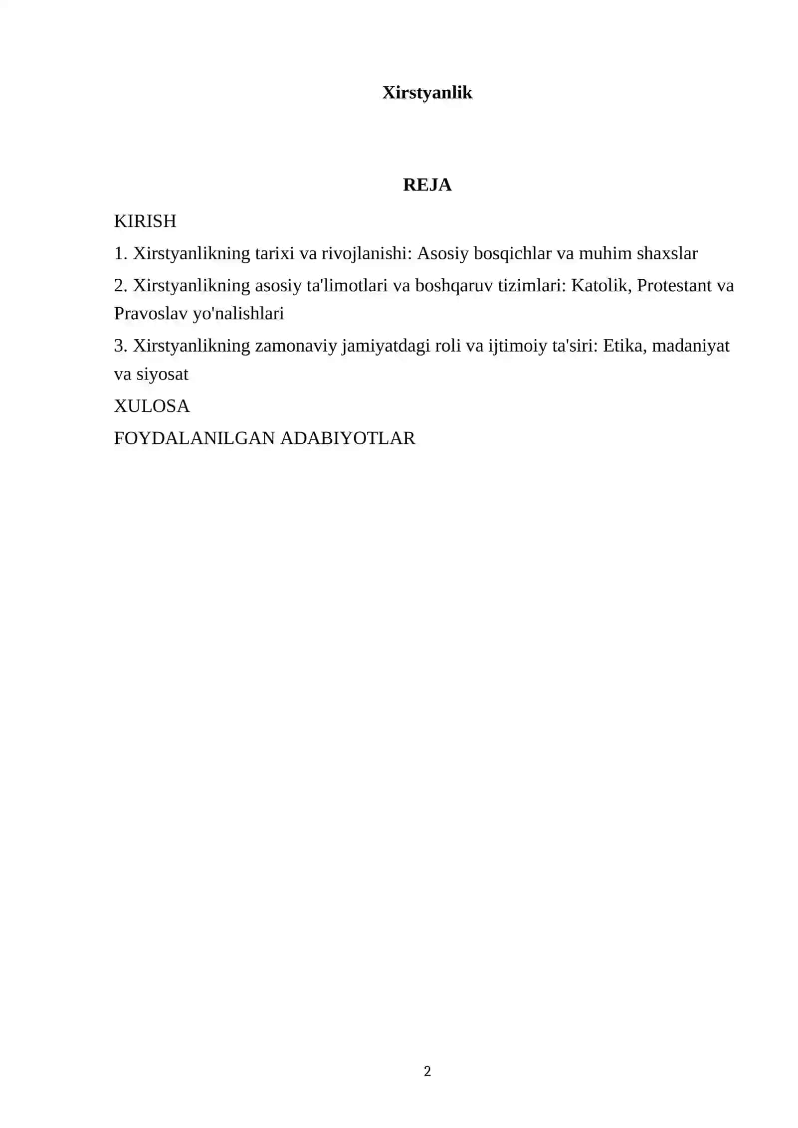 Xirstyanlik 2